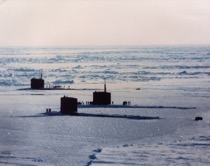 ICEX -Submarines surfacing at North Pole